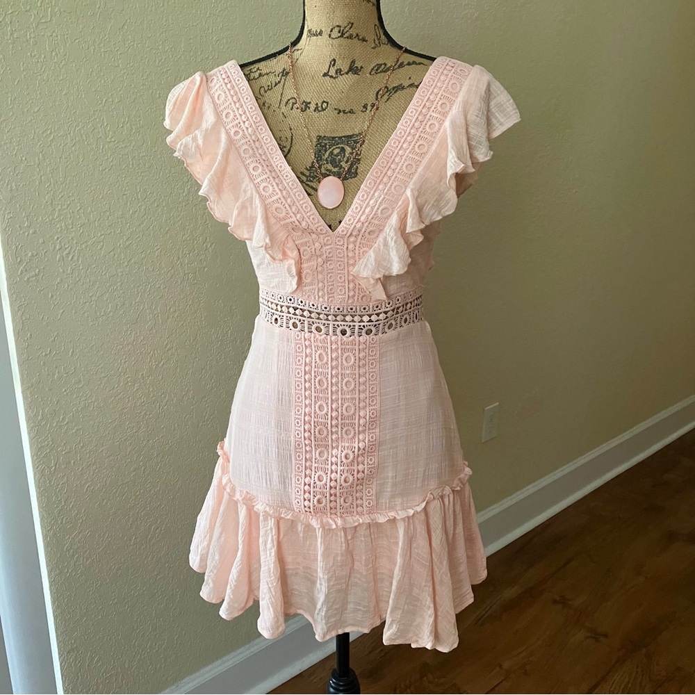 🌸JUN and IVY Allegra cotton mini dress